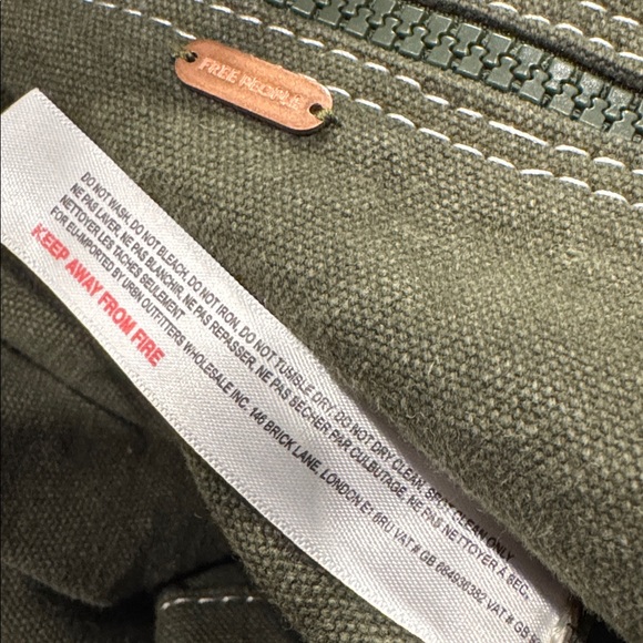 Free People Bag Been There Badge Green Oversized Large Weekender Travel Tote - Picture 16 of 17